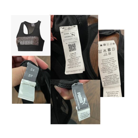 Black and Golden XL Puma Women’s 4Keeps Bra - Picture 3 of 3